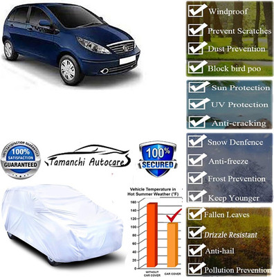 Tamanchi Autocare Car Cover For Tata Indica Vista(Silver)
