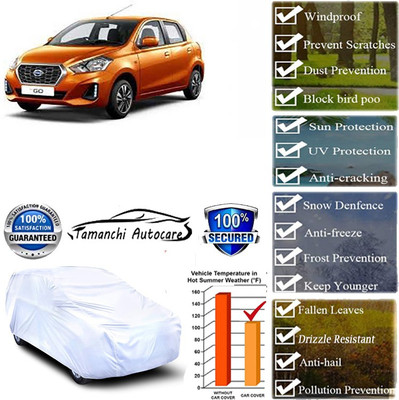 Tamanchi Autocare Car Cover For Datsun Go(Silver)