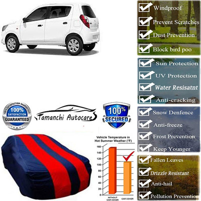 Tamanchi Autocare Car Cover For Maruti Suzuki Alto K10(Red, Black)