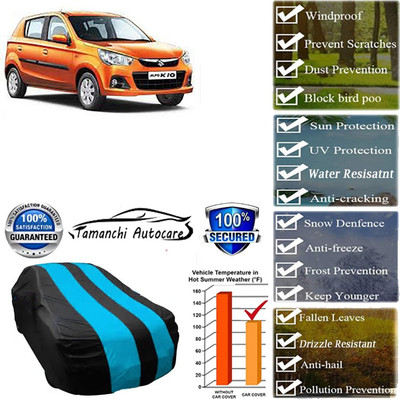 Tamanchi Autocare Car Cover For Maruti Suzuki Alto K10(Blue, Black)
