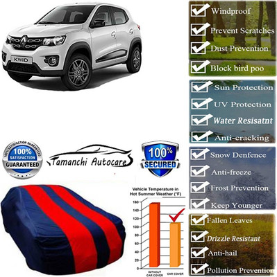 Tamanchi Autocare Car Cover For Renault Kwid(Red, Black)