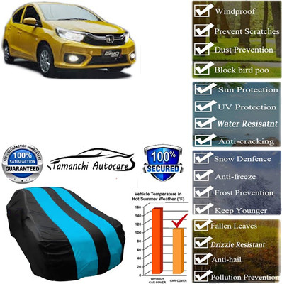 Tamanchi Autocare Car Cover For Honda Brio Facelift(Blue, Black)