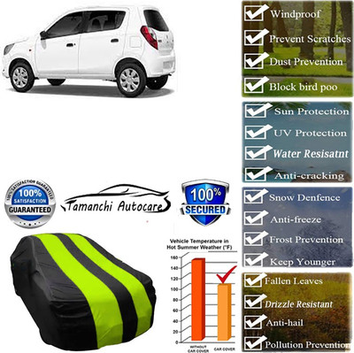 Tamanchi Autocare Car Cover For Maruti Suzuki Alto K10(Green, Black)