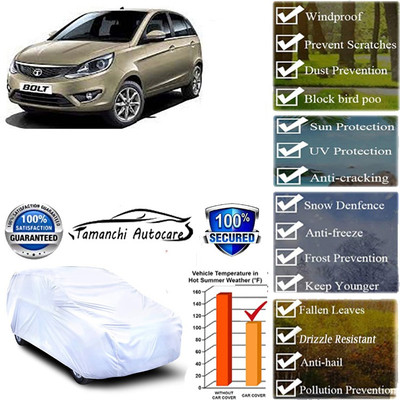 Tamanchi Autocare Car Cover For Tata Bolt(Silver)