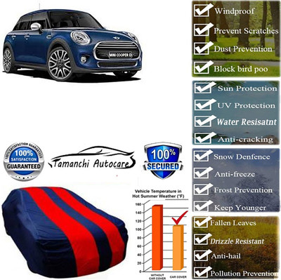 Tamanchi Autocare Car Cover For Mini Universal For Car(Red, Black)