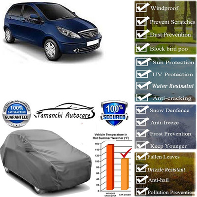 Tamanchi Autocare Car Cover For Tata Indica Vista(Grey)