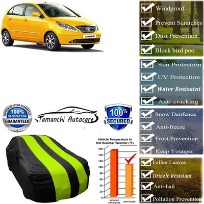 Tamanchi Autocare Car Cover For Tata Vista Tech(Green, Black)