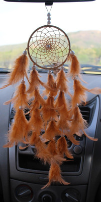 handymandy store light orange 4 inch Car Hanging Ornament(Pack of 1)