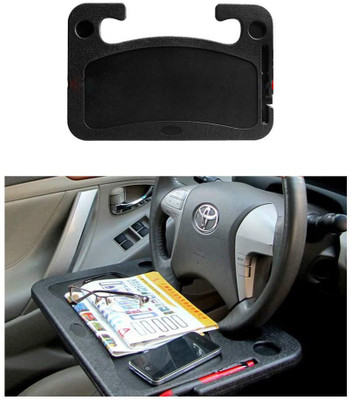 HSR Multifunction Car Steering Wheel Table Tray for Laptop, Double Sided Car Tray for Writing, Car Eating Desk with Glass Holder Cup Holder Tray Table