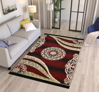 Sasta Sunder Tikau Multicolor Acrylic Carpet(5 ft,  X 7 ft, Rectangle)