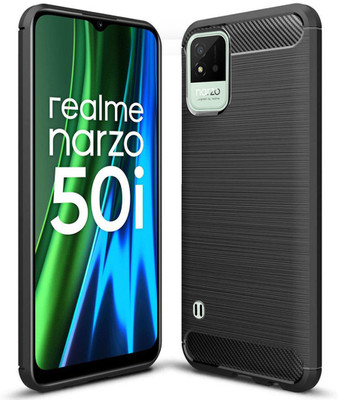 Flipkart SmartBuy Back Cover for Realme Narzo 50i(Black, Flexible, Pack of: 1)