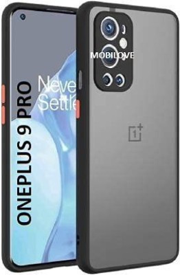 MOBILOVE Back Cover for OnePlus 9 Pro 5G | Smoke Translucent Shock Proof Smooth Rubberized Matte Back Case(Black, Camera Bump Protector, Pack of: 1)