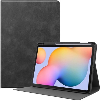 realtech Flip Cover for Samsung Galaxy Tab S7 Plus 12.4 inch(Black, Dual Protection, Pack of: 1)
