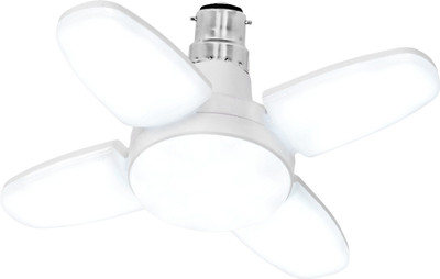 PLANX 25 W decorative foldable fan light B-22 led bulb ( white pack of 1 ) Chandelier Ceiling Lamp(White)