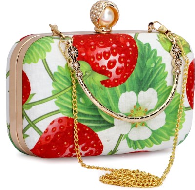 Divastri Party White, Red, Green  Clutch