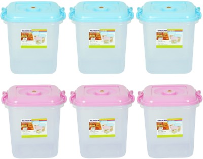 N H Enterprise Plastic Grocery Container  - 13 L(Pack of 6, Multicolor)