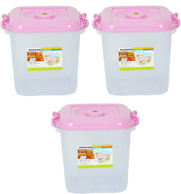 AMAZE ACTIONWARE Plastic Grocery Container  - 13 L(Pack of 3, Pink)