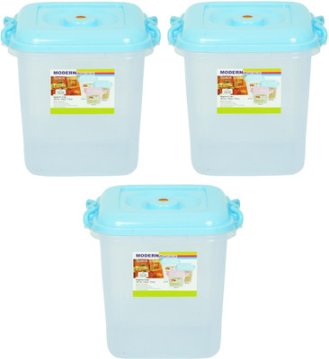 AMAZE ACTIONWARE Plastic Grocery Container  - 10 L(Pack of 3, Blue)