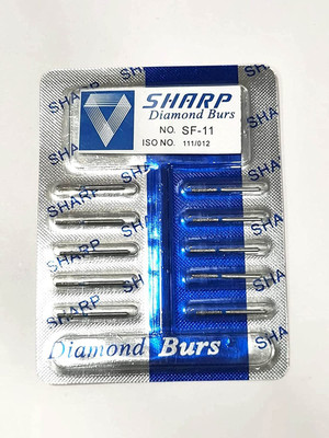 pyrax Dental Sharp Diamond Burs Pack of 10pc SF-11 Dental Elevator