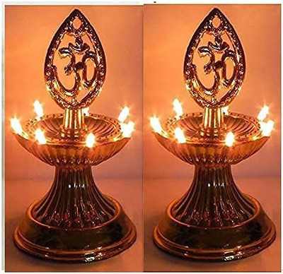 Roshvini Plastic (Pack of 2) Table Diya Set(Height: 10 inch)