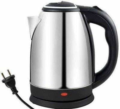 Fabcart Stainless Steel Electric Kettle Multipurpose Large Size Tea Coffee Maker Water Boiler with Handle Electric Kettle 2.0L Electric Kettle Electric Kettle(2 L, Silver, Black)