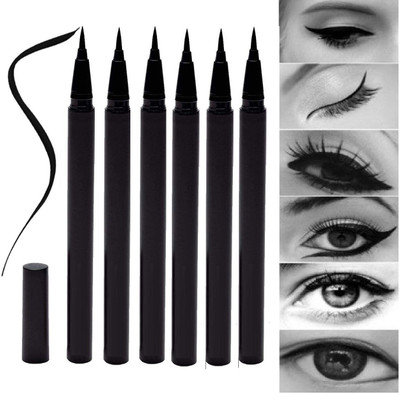 ADJD pigmented quick dry matte finish & water proof sketch eye liner pack of 6 15 g(BLACK)