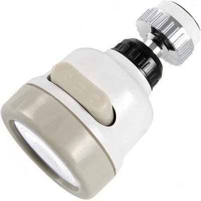 Dhvsam ABS Faucet,Stainless Steel 360 Degree Rotating Water-Saving Sprinkler, Faucet Aerator, Spry One Switch & 3-Gear Modes Kitchen Sink Splashes Faucet Mount(Screw On)