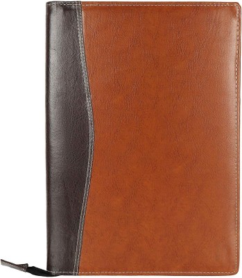 KolorFish Leatherette Material Professional Files and Folders, Certificate, Documents Holder (20 Leafs, Size - FS)-(004) (Brown)(Set Of 1, Brown)