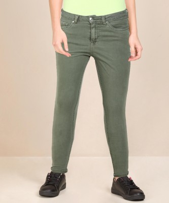 PEOPLE Super Skinny Women Green Jeans