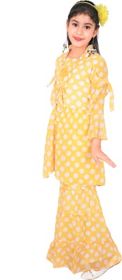 Crazeis Girls Casual Top Pyjama(Yellow)
