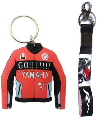 Meeko.com Yamaha jacket red with Yamha black R15 tag Key Chain