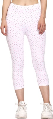 OUTFLITS Footed  Ethnic Wear Legging(White, Printed)