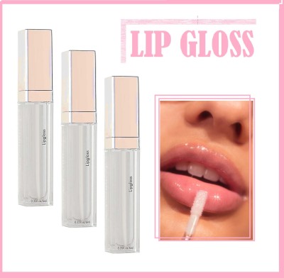 GABBU GLOSSY LIP SHINE TRANSPARENT SOFT LIP GLOSS PACK OF 3 (18 ml, TRANSPARENT)(18 g, transparent)