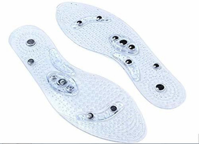 maxxlite B07H4LDYDZ SILICONE SHOE PAD MAGNETIC WITH ARCH SUPPORT ACCU PRESSURE Massager(Clear)