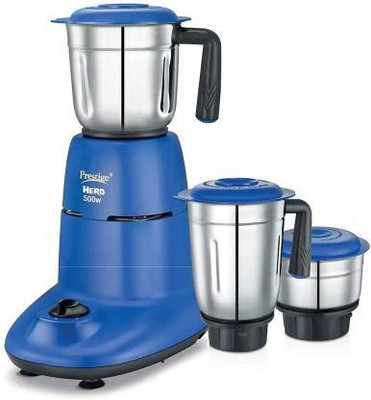 Prestige Hero 500W Mixer Grinder 1 500 Mixer Grinder (3 Jars, Blue)