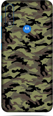 OggyBaba motorola moto E7 Power, Phone Back side Protector and Camera Protector Mobile Skin(Military Green Camouflage Skin Matte Finish Skin)
