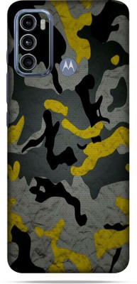 OggyBaba motorola moto g40 fusion, Phone Back side Protector and Camera Protector Mobile Skin(Military Yellow Camouflage Skin Matte Finish Skin)