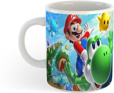 ADN21 All Day New Printed Super Mario Printed Ceramic Coffee23 Ceramic Coffee Mug(330 ml)