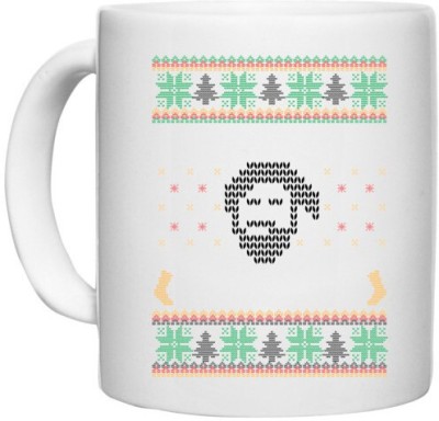 UDNAG White Ceramic Coffee / Tea 'Illustration | Template 32' Perfect for Gifting [330ml] Ceramic Coffee Mug(330 ml)