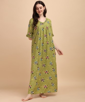 Oomph! Women Nighty(Green)