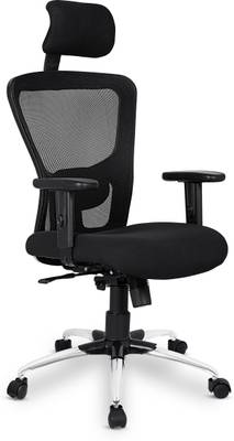 SAVYA HOME Beatle Adjustable Arms Mesh Office Adjustable Arm Chair  (Black, DIY(Do-It-Yourself))