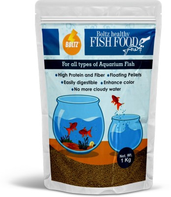 BOLTZ Healthy Fish Food for Aquarium, Nutritionist Choice Fish 1 kg Dry Adult Fish Food