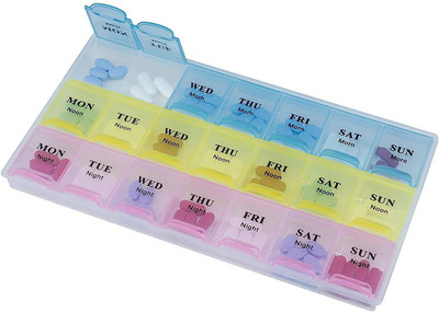 WHITE POPCORN (21 Days or 3 Weeks) Pill Box(Multicolor)