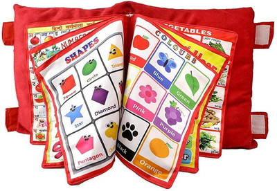 BALKRISHNA ENTERPRISE Microfibre Animals, Birds, Alphanumeric, Fruits Baby Pillow Pack of 1(Multicolor)