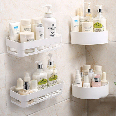 SHOPITECH SHOPITECH Pack Of 4 PC Kitchen Plastic Shelf (2 Bathroom Shelf +2 Corner Shelf ) Utensil Kitchen Rack(Plastic)