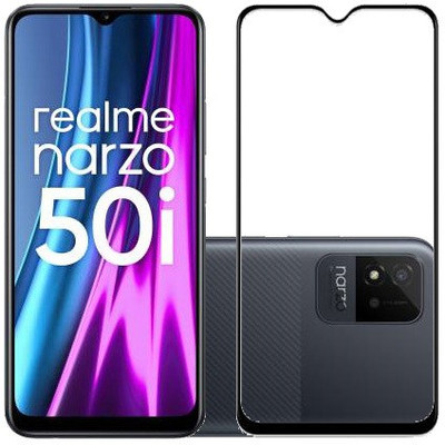 ECMERED Edge To Edge Tempered Glass for Realme Narzo 50i(Pack of 1)
