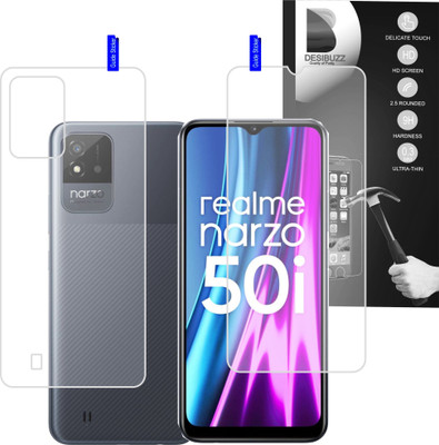 DESIBUZZ Front and Back Screen Guard for Realme Narzo 50i(Pack of 2)