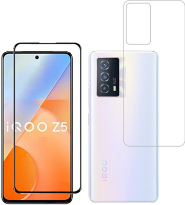 Vatsin Front and Back Tempered Glass for iQOO Z5(Pack of 2)