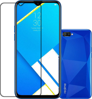 MUTAALI Front and Back Tempered Glass for REALME C2(Pack of 1)