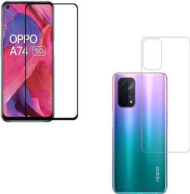 Ten To 11 Front and Back Tempered Glass for Oppo A74 5G(Pack of 2)